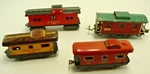 Vintage Lot Of 4 3 Marx & 1 Lionel Tin Litho Reading Train Cabooses,. Fixed Price $29.95.