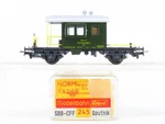 Ho Scale Liliput 245 Sbb-cff Sputnik Goods Train Crew Van #99-29 16. Fixed Price $59.95.