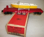 Lionel Postwar 6801-50 Flat Car With Yellow Hull Boat C-8 Ln Original Box. Fixed Price $115.00.