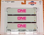 Ho Athearn 27151 40' Hi-cube Container 3-PACK Ocean Network Express One Gray. Fixed Price $59.99.