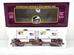 Mth Premier 20-90013C Santa Fe Flat Car (2) Trailers #290543 O New Atsf. Fixed Price $89.99.