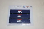 Athearn Ho 45' Containers Apl 3-PACK #28044. Fixed Price $37.69.