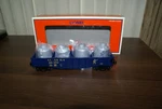 Lionel New Alaska Gondola With Canisters # 26370 From 30046 Exspansion Pack. Fixed Price $43.95.