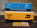 SET/2 Bachmann 50' Plug-door Boxcar El 68279, Bn 26534 Hook/horn (071809). Fixed Price $11.83.