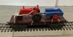 Marx Train Erie Flat Car Red Tractor W/grader & Trailer- Gauge. Fixed Price $75.00.