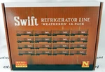 Scale Swift Refrigerator Line "weathered" Reefer 16-PACK Mtl #99301925. Fixed Price $375.00.