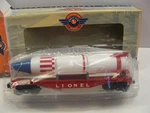 2002 Lionel Legendary Trains Post War Series Flat Car Hauling Rocket 6-26025. Fixed Price $74.99.