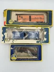 Lot Of 3 Ahm Ho Scale Train Cars With Boxes 21019, 60649 And V & 74. Fixed Price $23.99.