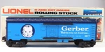 Lionel 6-9877 O-gauge 1979 Gerber Baby Food Billboard Reefer Car Nib. Fixed Price $29.99.