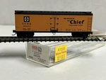 Micro Trains 47230 Santa Chief #26243 40' Dbl Sheathed Wood Reefer. Fixed Price $22.95.