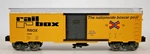 Menards 279-2654 Gauge Yellow Railbox Boxcar Steel Wheels Used Loose Ex. Fixed Price $29.99.