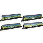 Atlas 'o' Premier 3001773A Heavyweight Strates Shows Blue Train, 4 Car Set, Nib. Fixed Price $544.95.