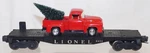 Lionel Red Pickup Truck W/ Christmas Tree In Bed Flatcar Vntg Holiday Gauge. Fixed Price $69.95.