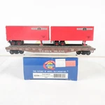 Athearn Ho Scale Rock Island Ri #93601 50' Flat Car With Two 25' Trailers 92356. Fixed Price $41.99.
