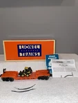 Lionel 6-16958, Flat Car With Ertl New Holland Loader Nib Gauge. Fixed Price $25.00.