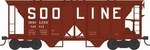 Bowser 43285 Scale H34 Covered Hopper Soo Line 8951. Fixed Price $22.99.