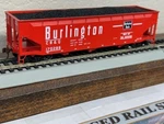 Burlington Cb&q " Red 3 Bay Open Top Hopper W/coal Load -ho Scale New. Fixed Price $54.95.