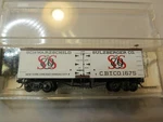 Micro-trains 58020 36' Wood Ice Reefer, Schwarzchild Sulzberger Ln W/box. Fixed Price $12.99.