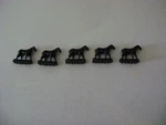 Lionel 3356-100 Black Rubber Horses (pkg. Of 5). Fixed Price $12.95.