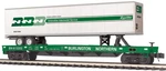 Mth 20-95641 Burlington Northern Flatcar & 48' Trailer Ga RD#613202. Fixed Price $79.99.