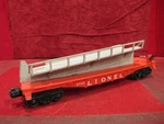 Lionel Postwar Red #6343 Barrel Ramp Flat Car. Fixed Price $11.95.