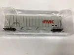 Athearn #81580 Scale "fmc" 54'FMC 4700 Covered Hopper Rd. #900035. Fixed Price $34.99.