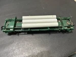 Lionel Postwar Gauge Operating Helium Tank Unloading Car #3362 Pipe For Load.. Fixed Price $9.00.