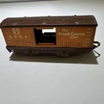 Vintage Hafner Grand Canyon Line Boxcar Atsf O/O27 Gauge Tin Train. Fixed Price $15.00.