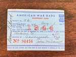 Vintage American War Dads Membership Card Wwii 1945 Savannah Missouri Homefront. Fixed Price $7.99.