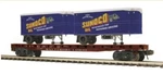 Mth Premier Baltimore Ohio Flat Car W/ 20 Sunoco Oil Pup Trailers! Scale Gas. Fixed Price $149.99.