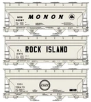 Accurail H.o. Scale 8151 2-BAY Acf Hopper 3-CAR Set. Fixed Price $54.58.