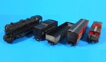 Vintage Marx Gauge Electric 999 Steam Locomotive + Nyc Tender, Caboose & Cars. Fixed Price $59.00.