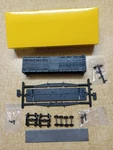 Ho Accurail "undecorated" Black 40' O.b. Box Car With Wood Ends Style Kit.. Fixed Price $12.00.
