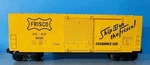 FB3: Lionel No. 6-9610 Frisco Hi-cube Yellow Boxcar Gauge. Fixed Price $22.95.