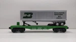 Lionel 6-16308 Gauge Burlington Northern Flatcar #298224 W/trailer New Nib. Fixed Price $35.99.