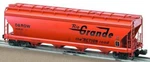 Lionel Denver Rio Grande Acf Aluminum 4 Bay Covered Hopper Car 6-17187! Scale. Fixed Price $99.95.