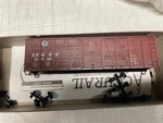 Accurail Ho Kit #4401 Ob Box Car Steel Door A.t. & S.f. - New!. Fixed Price $15.95.