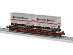 Lionel Southern Pacific 50' Tofc Flatcar With 20' Trailers 2426740. Fixed Price $140.00.