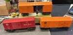 Lionel Set Of Box Cars Scale Single Dome, # X6014, 6024 & 63132. ( 16 ). Fixed Price $25.00.
