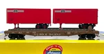 Ho Athearn 92356 50' Flat With Two 25' Trailers Rock Island Ri 93601. Fixed Price $54.99.
