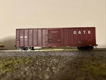 Ho Scale Atlas 50 Boxcar Bkty/gatx/wrwk, Weathered, Mwkd (read Description). Fixed Price $30.10.