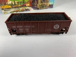 Athearn 5445, Pennsylvania Rib-sided Coal Hopper #220558, Ob (kadees). Fixed Price $9.00.