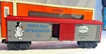 Lionel 6-26191 North Pole Central Reefer. Barley Used, Wheels Show Little Wear. Fixed Price $34.00.