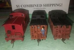 Lot Of (3) Cabooses; Pennsylvania; Bowser; Hobby Line; Knuckle Couplers CA0402-3. Fixed Price $19.99.