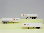 Con-cor Ho Assembled "illinois Central" (3) Piggyback Box Trailers. Fixed Price $51.26.