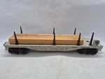 Built By Lionel Scale Flatcar EL7232 Black Stakes Model Train 6511-2. Fixed Price $14.99.