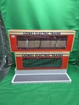 Lionel Three Bay Hopper Coal - 17120, Beam Flatcar 16381. Fixed Price $56.00.