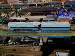 Mth 3-RAIL 20-3079-1 Santa Fe Railway Blue Goose Hudson 4-6-4 Steam Bcr. Fixed Price $1200.00.
