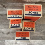 Lionel Gauge Mixed Lot Of Rolling Stock 6465 6415 Tank 6411 Flat 6656. Fixed Price $58.95.