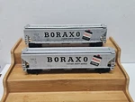 2 Tyco Box Car Boraxo Cleans Dirty Hands (gacx 61385) Ho Scale. Fixed Price $18.99.